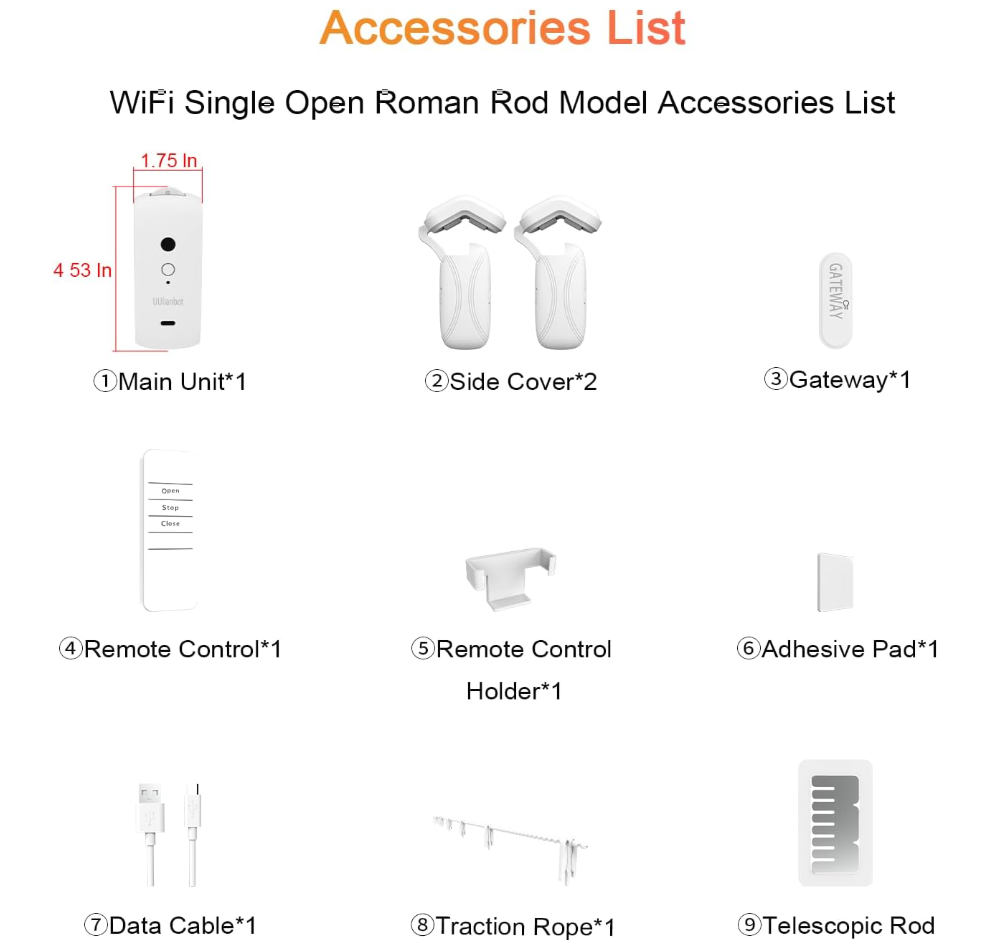 1X SmartCurtain Automatic Curtain Opener and Closer