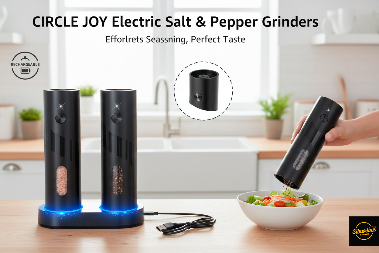 2 x LED Electric Spice Grinders Smart One-Touch Grinders