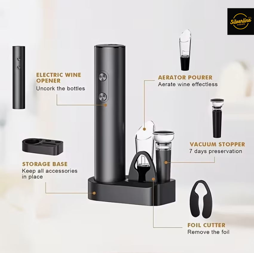 5-in-1 Electric Wine Opener Corkscrew